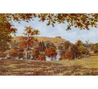 RZHRHJES Retro Picture Portrait Oil Painting Modern Wall Artwork Chanctonbury Round From Wiston Pond South Downs by Alfred Robert Quinton Canvas Poster for Office Decor 60x90cm
