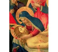 RZHRHJES Retro Picture Portrait Oil Painting Modern Wall Artwork Deposition From the Cross the Virgin Mary by Tempera Gold on by Fra Angelico Canvas Poster for Office Decor 60x90cm