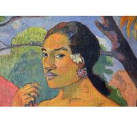 RZHRHJES Retro Picture Portrait Oil Painting Modern Wall Artwork Eu Haere Ia Oe Woman Holding a Fruit by Paul Gauguin Canvas Poster for Office Decor 60x90cm