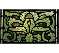 RZHRHJES Retro Picture Portrait Oil Painting Modern Wall Artwork Foliage Pattern Angels of Judgement Window by Henry Holiday Canvas Poster for Office Decor 60x90cm