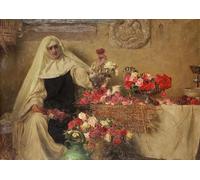 RZHRHJES Retro Picture Portrait Oil Painting Modern Wall Artwork for Saint Dorothea's Day by Herbert Draper Canvas Poster for Office Decor 60x90cm