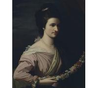 RZHRHJES Retro Picture Portrait Oil Painting Modern Wall Artwork Miss Elizabeth Milward by Benjamin West Canvas Poster for Office Decor 60x90cm