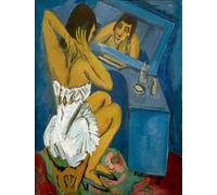 RZHRHJES Retro Picture Portrait Oil Painting Modern Wall Artwork Mountain Atelier by Ernst Ludwig Kirchner Canvas Poster for Home Decor 60x90cm