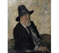 RZHRHJES Retro Picture Portrait Oil Painting Modern Wall Artwork Portrait of a Man of Letters W E Henley by William Canvas Poster for Office Decor 60x90cm