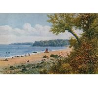 RZHRHJES Retro Picture Portrait Oil Painting Modern Wall Artwork Priory Bay Sea View Isle of Wight by Alfred Robert Quinton Decor Wall Art for Wall Decor 60x90cm