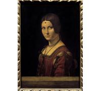 RZHRHJES Retro Picture Portrait Oil Painting Modern Wall Artwork Ritratto Di Dama Portrait of a Lady From the Court of Milan by Leonardo Da Vinci Canvas Poster for Office Decor 60x90cm