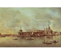 RZHRHJES Retro Picture Portrait Oil Painting Modern Wall Artwork Santa Maria Della Salute Seen From the Mouth of the Grand Canal by Francesco Guardi Canvas Poster for Home Decor 60x90cm
