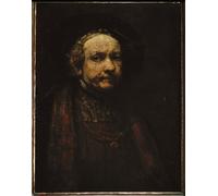 RZHRHJES Retro Picture Portrait Oil Painting Modern Wall Artwork Self-portrait. oil on canvas by Rembrandt van Rijn Canvas Poster for Home Decor 60x90cm