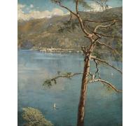 RZHRHJES Retro Picture Portrait Oil Painting Modern Wall Artwork Spring At Cadenabbia by John Collier Canvas Poster for Home Decor 60x90cm