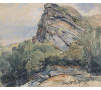 RZHRHJES Retro Picture Portrait Oil Painting Modern Wall Artwork St Goarhausen on the Rhine Between Koblenz and Mainz by John Frederick Lewis Canvas Poster for Home Decor 60x90cm