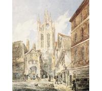 RZHRHJES Retro Picture Portrait Oil Painting Modern Wall Artwork St Nicholas Church Newcastle by Thomas Girtin Canvas Poster for Home Decor 60x90cm