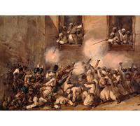 RZHRHJES Retro Picture Portrait Oil Painting Modern Wall Artwork the Breach At the Storming of the Secundrabagh by Orlando Norie Canvas Poster for Office Decor 60x90cm