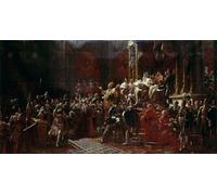 RZHRHJES Retro Picture Portrait Oil Painting Modern Wall Artwork the Coronation of Charles X of France At Reims by Pascal Simon Gerard Canvas Poster for Home Decor 60x90cm