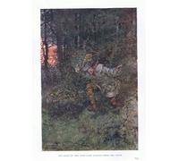 RZHRHJES Retro Picture Portrait Oil Painting Modern Wall Artwork the Doer of the Deed Came Leaping From the Wood by Charles Edmund Brock Canvas Poster for Office Decor 60x90cm