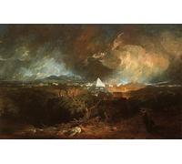 RZHRHJES Retro Picture Portrait Oil Painting Modern Wall Artwork The Fifth Plague of Egypt Mallord William Turner Canvas Poster for Home Decor 60x90cm