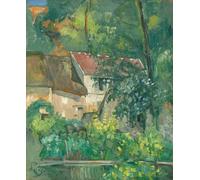 RZHRHJES Retro Picture Portrait Oil Painting Modern Wall Artwork the House of Father Lacroix Auvers-sur-oise by Paul Cézanne Canvas Poster for Office Decor 60x90cm