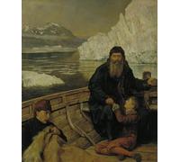 RZHRHJES Retro Picture Portrait Oil Painting Modern Wall Artwork The Last of Henry Hudson by John Collier Canvas Poster for Home Decor 60x90cm