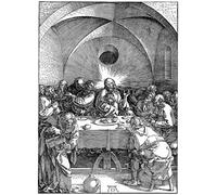 RZHRHJES Retro Picture Portrait Oil Painting Modern Wall Artwork the Last Supper From the Great Passion Series by Albrecht Dürer Canvas Poster for Office Decor 60x90cm