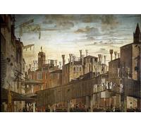 RZHRHJES Retro Picture Portrait Oil Painting Modern Wall Artwork the Miracle of the Holy Cross At Rialto Bridge by Vittore Carpaccio Canvas Poster for Office Decor 60x90cm