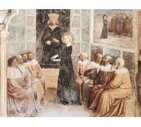 RZHRHJES Retro Picture Portrait Oil Painting Modern Wall Artwork the Philosophers of Alexandria by Tommaso Masolino Canvas Poster for Office Decor 60x90cm
