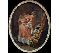 RZHRHJES Retro Picture Portrait Oil Painting Modern Wall Artwork The Spoiled Child LEnfant gâté by François Boucher Canvas Poster for Office Decor 60x90cm