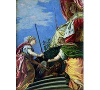 RZHRHJES Retro Picture Portrait Oil Painting Modern Wall Artwork Venice Enthroned Between Justice and Peace by Paolo Veronese Canvas Poster for Home Decor 60x90cm