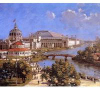 RZHRHJES Retro Picture Portrait Oil Painting Modern Wall Artwork World's Columbian Exposition Theodore Robinson Canvas Poster for Home Decor 60x90cm