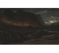 RZHRHJES Vintage Picture Wall Picture Painting Print Poster a Mountain Chieftain's Funeral by Danby Abstract Wall Art Painting for Office Decor 60x90cm