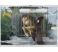 RZHRHJES Vintage Picture Wall Picture Painting Print Poster Boche Savage Mammal Infested Europe At the End and Beginning Illustration by Leonetto Cappiello for Home Decor 60x90cm