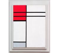 RZHRHJES Vintage Picture Wall Picture Painting Print Poster Composition in Red and White by Piet Mondrian Abstract Wall Art Painting for Office Decor 60x90cm