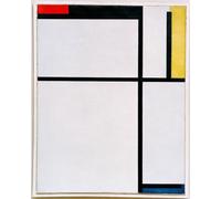 RZHRHJES Vintage Picture Wall Picture Painting Print Poster Composition with Red Black Yellowand Grey by Piet Mondrian Abstract Wall Art Painting for Home Decor 60x90cm