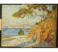 RZHRHJES Vintage Picture Wall Picture Painting Print Poster Countryside At Noon by Théo Van Rysselberghe Abstract Wall Art Painting for Office Decor 60x90cm
