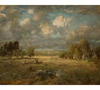 RZHRHJES Vintage Picture Wall Picture Painting Print Poster Countryside in Picardy by Theodore Rousseau Abstract Wall Art Painting for Home Decor 60x90cm