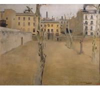 RZHRHJES Vintage Picture Wall Picture Painting Print Poster Courtyard of the Old Prison Courtyard of the Lambs by Ramon Casas I Carbo Abstract Wall Art Painting for Home Decor 60x90cm