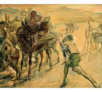 RZHRHJES Vintage Picture Wall Picture Painting Print Poster Don Quixote and Dulcinea by Max Slevogt Abstract Wall Art Painting for Home Decor 60x90cm
