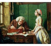 RZHRHJES Vintage Picture Wall Picture Painting Print Poster Dr Johnson At Cave's the Publisher by Henry Wallis Abstract Wall Art Painting for Home Decor 60x90cm