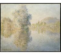 RZHRHJES Vintage Picture Wall Picture Painting Print Poster Early Morning on the Seine At Giverny by Claude Monet Abstract Wall Art Painting for Home Decor 60x90cm
