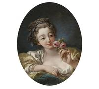 RZHRHJES Vintage Picture Wall Picture Painting Print Poster Girl with Roses by François Boucher Abstract Wall Art Painting for Home Decor 60x90cm