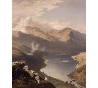 RZHRHJES Vintage Picture Wall Picture Painting Print Poster Grasmere From Langdale Fell Detail of the Lake From by Baker Pyne Abstract Wall Art Painting for Home Decor 60x90cm