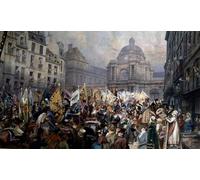 RZHRHJES Vintage Picture Wall Picture Painting Print Poster Handed Over to the Senate of Trophees After the Battle of Ulm and Austerlitz by Jean Baptiste Edouard Detaille for Home Decor 60x90cm