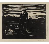 RZHRHJES Vintage Picture Wall Picture Painting Print Poster Kiss in the Field by Edvard Munch Abstract Wall Art Painting for Office Decor 60x90cm