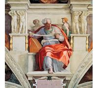 RZHRHJES Vintage Picture Wall Picture Painting Print Poster Prophets and Sibyls Joel Sistine Chapel Ceiling in the Vatican by Buonarroti Abstract Wall Art Painting for Office Decor 60x90cm