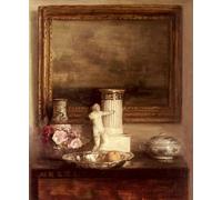 RZHRHJES Vintage Picture Wall Picture Painting Print Poster Still Life with Classical Column and Statue by Carl Vilhelm Holsoe Abstract Wall Art Painting for Office Decor 60x90cm
