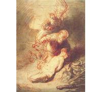 RZHRHJES Vintage Picture Wall Picture Painting Print Poster The angel abraham from sacrificing his son by Rembrandt van Rijn Abstract Wall Art Painting for Home Decor 60x90cm