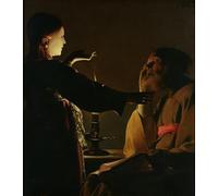 RZHRHJES Vintage Picture Wall Picture Painting Print Poster the Appearance of the Angel to St by Georges De La Tour Abstract Wall Art Painting for Home Decor 60x90cm
