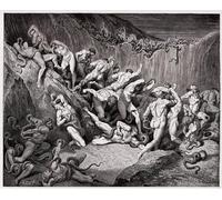 RZHRHJES Vintage Picture Wall Picture Painting Print Poster the Divine Comedy by Gustave Dore Abstract Wall Art Painting for Home Decor 60x90cm