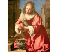 RZHRHJES Vintage Picture Wall Picture Painting Print Poster The holy Praxedis by Jan Vermeer van Delft Abstract Wall Art Painting for Home Decor 60x90cm