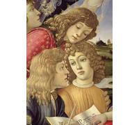 RZHRHJES Vintage Picture Wall Picture Painting Print Poster The lady of the magnificat detail of three boys by Sandro Botticelli Abstract Wall Art Painting for Office Decor 60x90cm