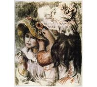 RZHRHJES Vintage Picture Wall Picture Painting Print Poster the Pinned Hat Pinning the Hat by Pierre Auguste Renoir Abstract Wall Art Painting for Home Decor 60x90cm