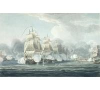 RZHRHJES Vintage Picture Wall Picture Painting Print Poster the Squadron Under Command of Forcing the Narrow of Dardanelles by Whitcombe Abstract Wall Art Painting for Office Decor 60x90cm